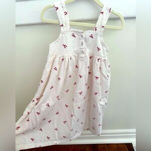 Charming White Dress/Nightgown with Lobster Print
